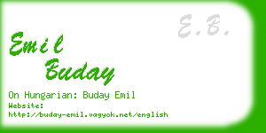 emil buday business card